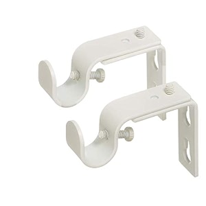 ivilon short projection brackets for curtain rods - for 12 or 58 inch rods set of 2 - ivory