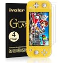 ivoler [4 Pack Screen Protector Tempered Glass for Nintendo Switch Lite, Transparent HD,High Definition,Clear Anti-Scratch with Anti-Fingerprint Bubble-Free Fit Switch Lite 2019