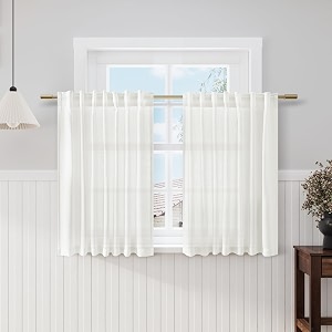 Ivory Kitchen Cafe Curtains 45 Inch Length