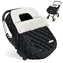 IvyWind Winter Car Seat Cover for Baby Boys &amp; Girls, Waterproof, Black