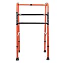 iWalk MS Height Adjustable &amp; Double Bar Folding Walker for Adults, Senior Citizens and Injured | Heavy Duty | Made in India (Dual Silver-Black)
