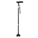 iWalk Torch/Led Walking Stick for Old People, Adult Men/Women, Patients &amp; Physically Challenged with Adjustable Height Strong Aluminium Body (Black) (Black Torch..BS)