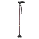 iWalk Torch/Led Walking Stick for Old People, Adult Men/Women, Patients & Physically Challenged with Adjustable Height Strong Aluminium Body (Black) (Wine Torch..BS)