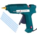 Hot Melt Glue Gun with Brass Nozzle ON Off Switch and LED Indicator, 100 Watts (Green) Free 5 Transparent Glue Sticks