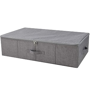 iwill create pro iwill create pro three-side zipper cover basket collapsible under-bed storage box for blanketsduvets comforters etc dark gray 1pcs