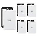 iwillink 5-Pack Cat6 Ethernet Wall Plate, 1-Port Keystone+Bracket, White