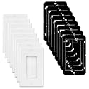 iwillink 8-Pack Brush Wall Plate with Low Voltage Mounting Bracket, White