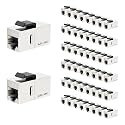 iwillink Cat6 Keystone Coupler RJ45 Shielded Ethernet Coupler 50-Pack