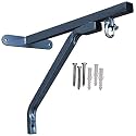IWIN Heavy Duty Wall Mounted Punching Bag Bracket, Stand with Bolts and Fasteners (Black)