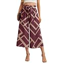 IWOLLENCE Women Flowy Loose Wide Leg Pant Summer Beach Casual Trousers high Waist Adjustable Knot Business Work Casual Pants