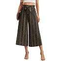IWOLLENCE Women Flowy Loose Wide Leg Pant Summer Beach Casual Trousers high Waist Adjustable Knot Business Work Casual Pants