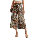 IWOLLENCE Women Flowy Loose Wide Leg Pant Summer Beach Casual Trousers high Waist Adjustable Knot Business Work Casual Pants