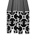 IXGNIJ 4PCS T Slot 4040 Aluminum Extrusion Profile 15.74'',European Standard Linear Rail for 3D Printer Parts and CNC DIY 400mm Black(15.74inch)