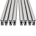 IXGNIJ 4PCS T Slot 4040 Aluminum Extrusion Profile 15.74'',European Standard Linear Rail for 3D Printer Parts and CNC DIY 400mm Silver(15.74inch)