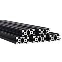 IXGNIJ 5pcs 78.7'' V Slot 2040 Aluminum Extrusion,European Standard Anodized Linear Rail for 3D Printer Parts and CNC DIY 2000mm(Black)