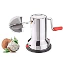 IXORACART Stainless Steel Coconut Scraper with Vacuum Base – Manual, Rotatable Handle for Effortless Scraping – Durable & Rust-Resistant, Silver (1 Pack)