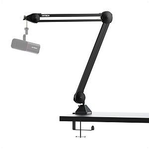 ixtech microphone boom arm stand heavy duty adjustable mic stand with cable ties desk mount arm stand for gaming streaming podcasting