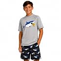 iXtreme Boys 2-Piece Rash Guard Swim Set Short Sleeve Shirt &amp; Trunks