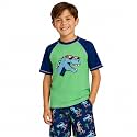 iXtreme Boys 2-Piece Rash Guard Swim Set Short Sleeve Shirt &amp; Trunks
