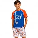 iXtreme Boys 2-Piece Rash Guard Swim Set Short Sleeve Shirt &amp; Trunks