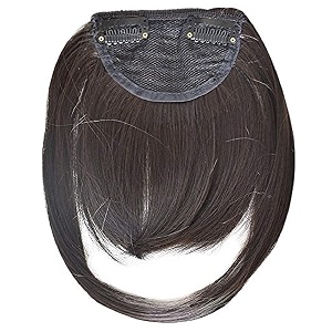 iyaan front hair bangs fringe for women 25 grams pack of 1 dark brown