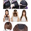 Iyaan Front Hair bangs fringe For Women 25 Grams Pack Of 1 (clip on black)