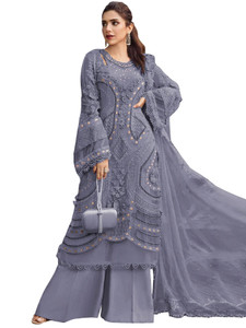 IYALAFAB Georgette Embroidered Salwar Suit Material