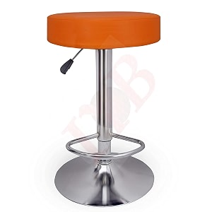 iyb essilor pu 360 height adjustable bar stool  orange swivel chair for kitchen office showroom counter or bar