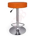 IYB Essilor PU 360° Height Adjustable Bar Stool – Orange Swivel Chair for Kitchen, Office, Showroom, Counter, or Bar