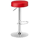 IYB® Essilor PU Leather 360° Height Adjustable Bar Stool – Red (1 Piece)