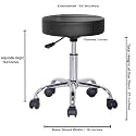 IYB Height-Adjustable Revolving Stool, Black, Set of 2 Pcs