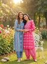 IYISANS Women Cotton Blend Kurti Salwar Set