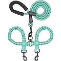 iYoShop Double Dog Leash, 360° Swivel, No Tangle, Large, 25-150 lbs, Teal