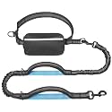 iYoShop Hands Free Dog Leash with Zipper Pouch, Large, 25-120 lbs, Black