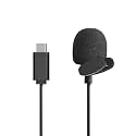 IZI Type-C Hq Microphone Exclusively Click 5K Action Camera, USB Omnidirectional, Collar Mic With Clipper, Convenient Clip, 1.5-Meter Cable, Best For Youtube Vlogging.