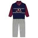 IZOD Boys' 3-piece Holiday Sweater Vest, Dress Shirt, and Pants Set