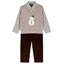 IZOD Boys' 3-piece Holiday Sweater Vest, Dress Shirt, and Pants Set