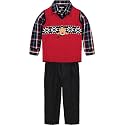 IZOD Boys' 3-piece Holiday Sweater Vest, Dress Shirt, and Pants Set
