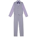 IZOD Boys' 4-piece Formal Dress Up Suit Set, Vest, Pants, Collared Shirt, and Tie
