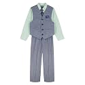 IZOD Boys' 4-piece Formal Dress Up Suit Set, Vest, Pants, Collared Shirt, and Tie