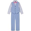 IZOD Boys' 4-piece Formal Dress Up Suit Set, Vest, Pants, Collared Shirt, and Tie