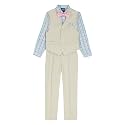 IZOD Boys' 4-piece Formal Dress Up Suit Set, Vest, Pants, Collared Shirt, and Tie