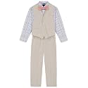 IZOD Boys' 4-piece Formal Dress Up Suit Set, Vest, Pants, Collared Shirt, and Tie