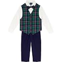 IZOD Boys' 4-piece Formal Dress Up Suit Set, Vest, Pants, Collared Shirt, and Tie