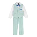 IZOD Boys' 4-piece Formal Dress Up Suit Set, Vest, Pants, Collared Shirt, and Tie