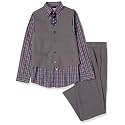IZOD Boys' 4-piece Formal Dress Up Suit Set, Vest, Pants, Collared Shirt, and Tie