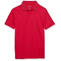 Izod Boys' School Uniform Performance Short Sleeve Solid Polo