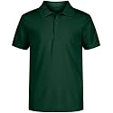 Izod Boys' School Uniform Performance Short Sleeve Solid Polo