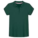 IZOD Girls' School Uniform Short Sleeve Polo Shirt, Button Closure, Comfortable &amp; Soft Interlock Fabric