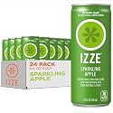 IZZE Sparkling Juice Beverage Blend, Apple, No Sugar Added, 8.4 FL OZ, 24 Cans